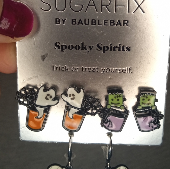 3/$35 Sugarfix by Baublebar Halloween Glow In The Dark Drink Earring Set - Picture 6 of 9